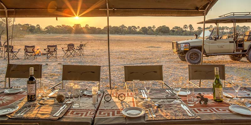 Botswana mobile safari camp site Botswana mobile safari