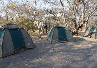 A basic Botswana mobile safari camp Botswana mobile safari