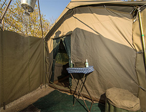 Botswana mobile safari tent shower Botswana mobile safari