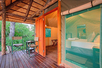 Shindzela Tented Safari Camp private deck Shindzela Tented Safari Camp